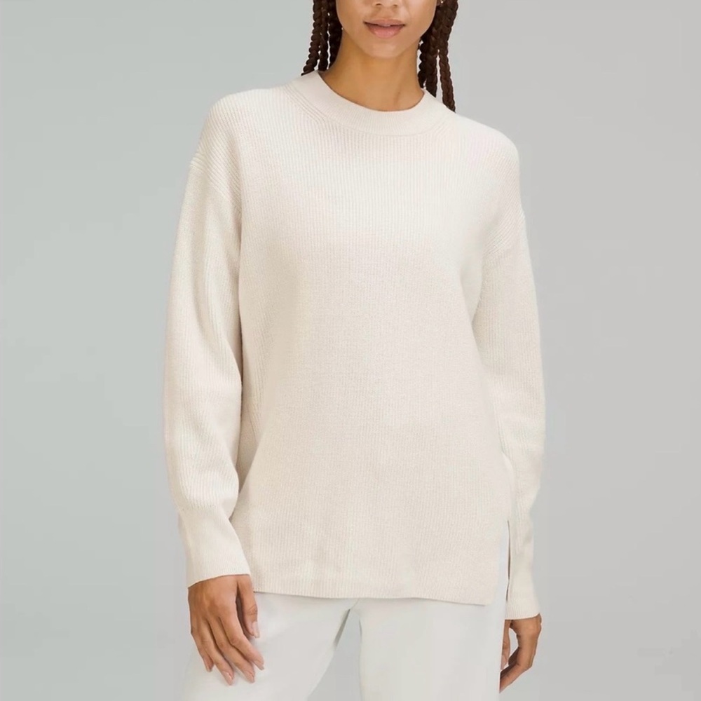 LULULEMON Athletica Sz 6 Cottagecore Eclectic Grandma Merino Blend Tunic Sweater